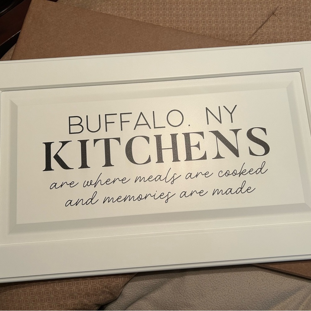 P Graham Dunn Buffalo NY Kitchen Wall Art Decor - White Frame